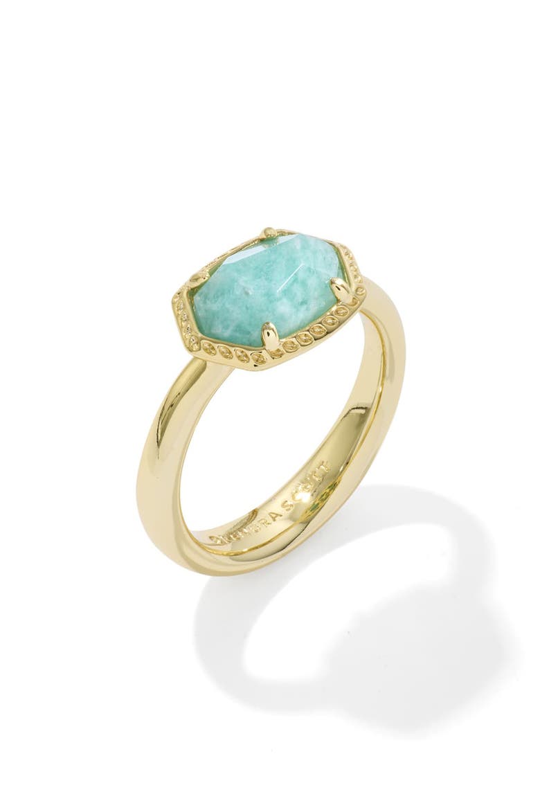 Daphne Frame Amazonite Ring, Alternate, color, GOLD TEAL AMAZONITE