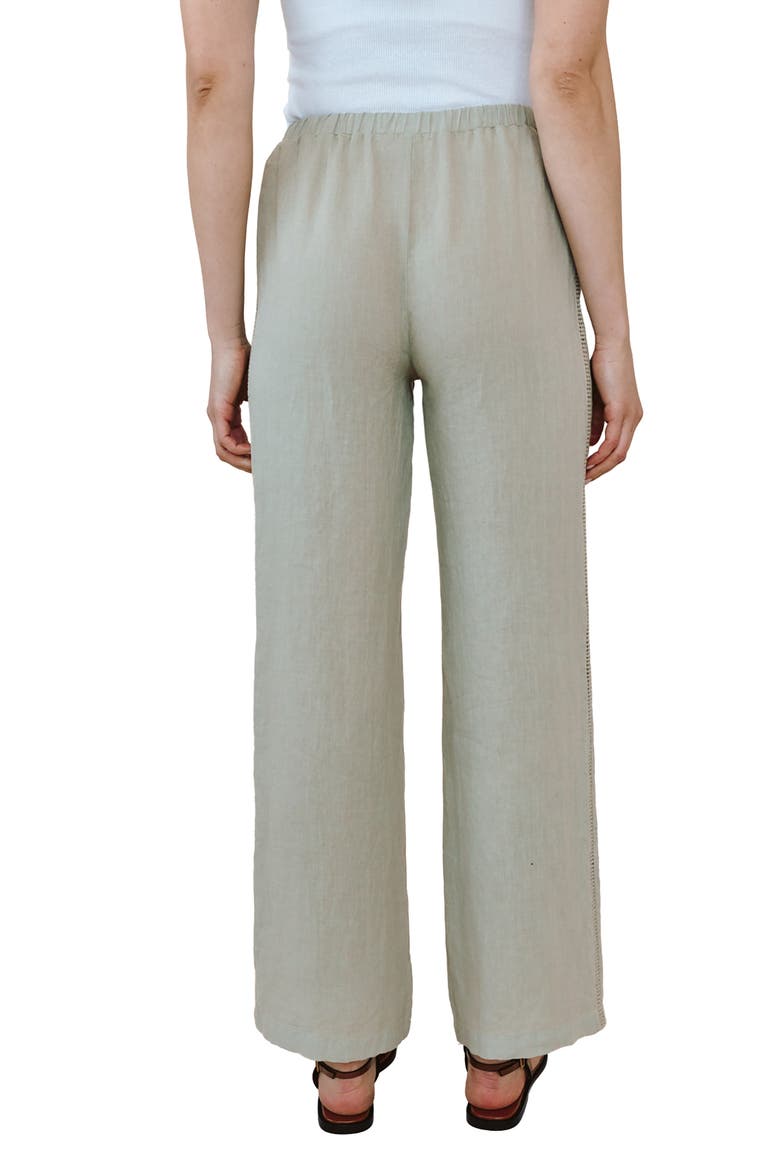 Wide Leg Linen Pants, Alternate, color, GREEN TEA
