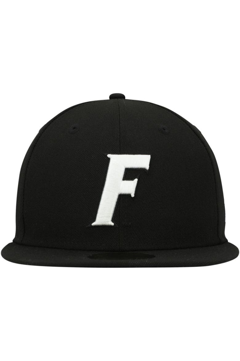 Men's New Era Florida Gators Black & White 59FIFTY Fitted Hat, Alternate, color, Black