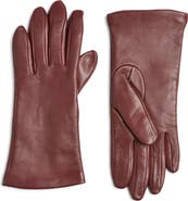 Nordstrom Cashmere Lined Leather Touchscreen Gloves