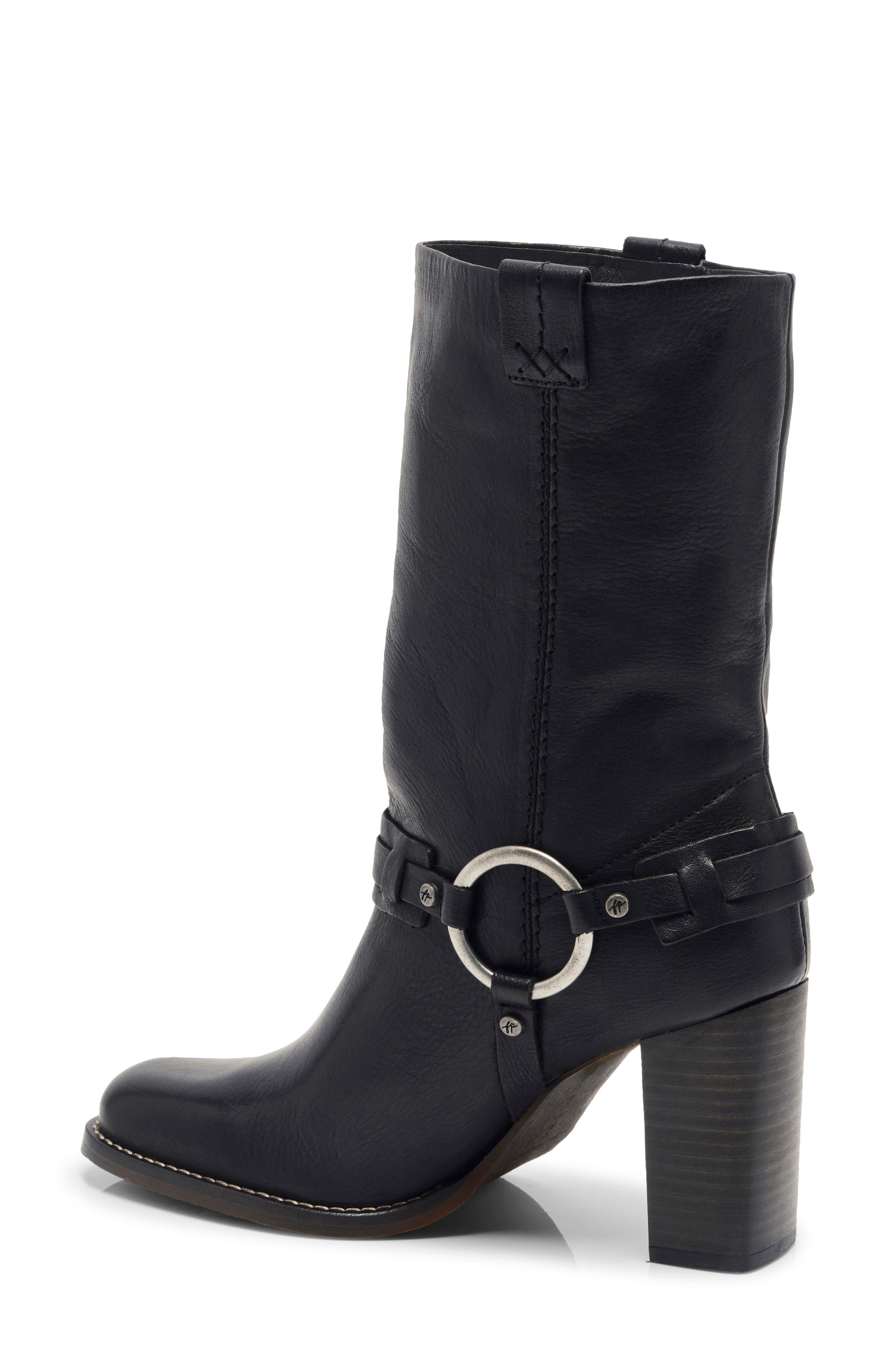 Free People Hayden Harness Bootie, Alternate, color, Black Leather