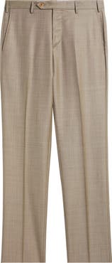 Zanella Parker Classic Wool Sharkskin Dress Pants