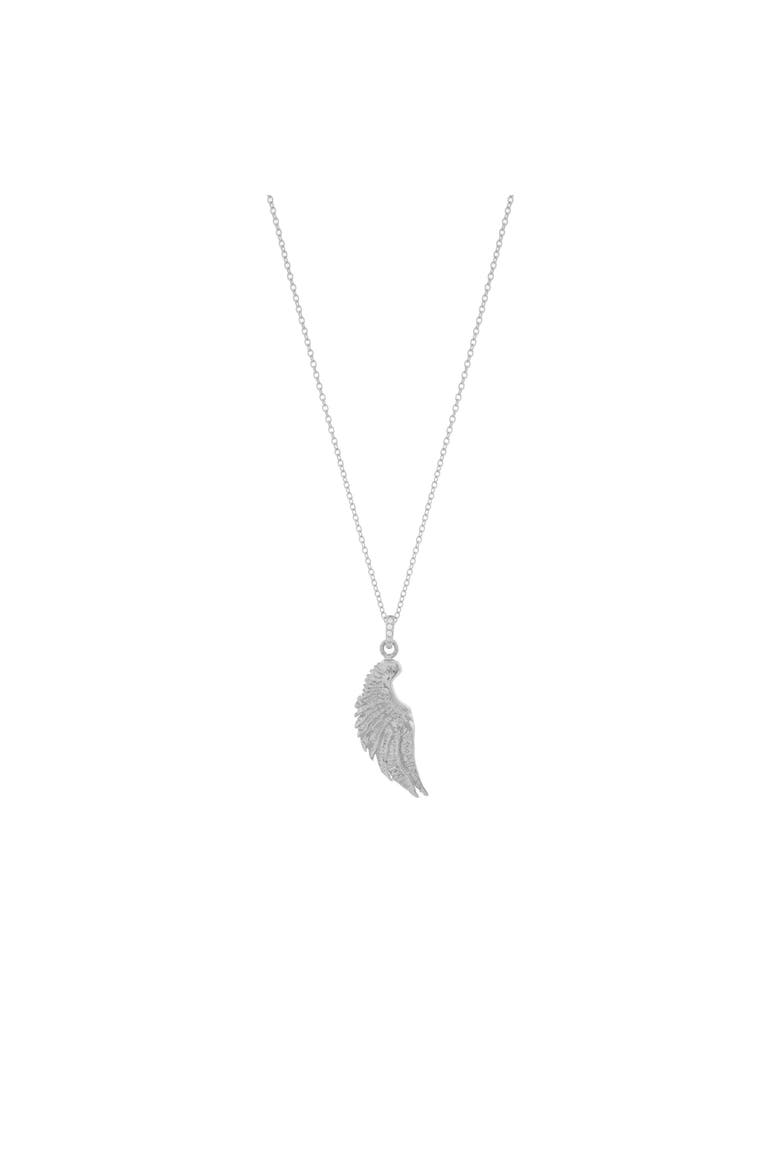 Angel Wing Necklace, Main, color, White