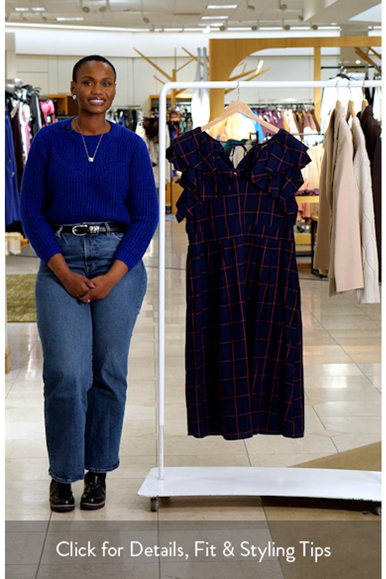 Holbrook Plaid Santana Tie Back Cotton Midi Dress video