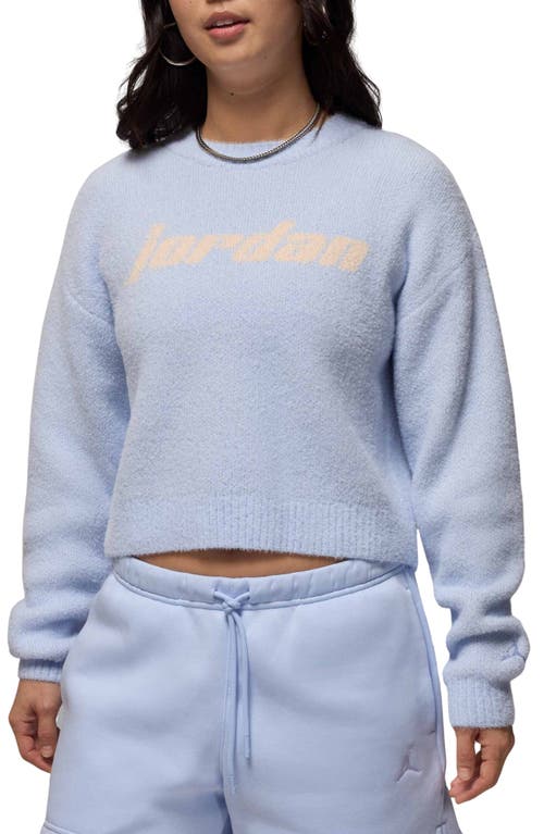 Nike Hydrogen Logo Sweater In Hydrogen Blue/guava Ice