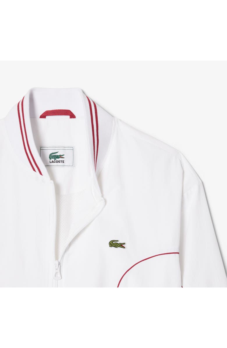Lacoste Track Jacket, Alternate, color, White/ Bordeaux
