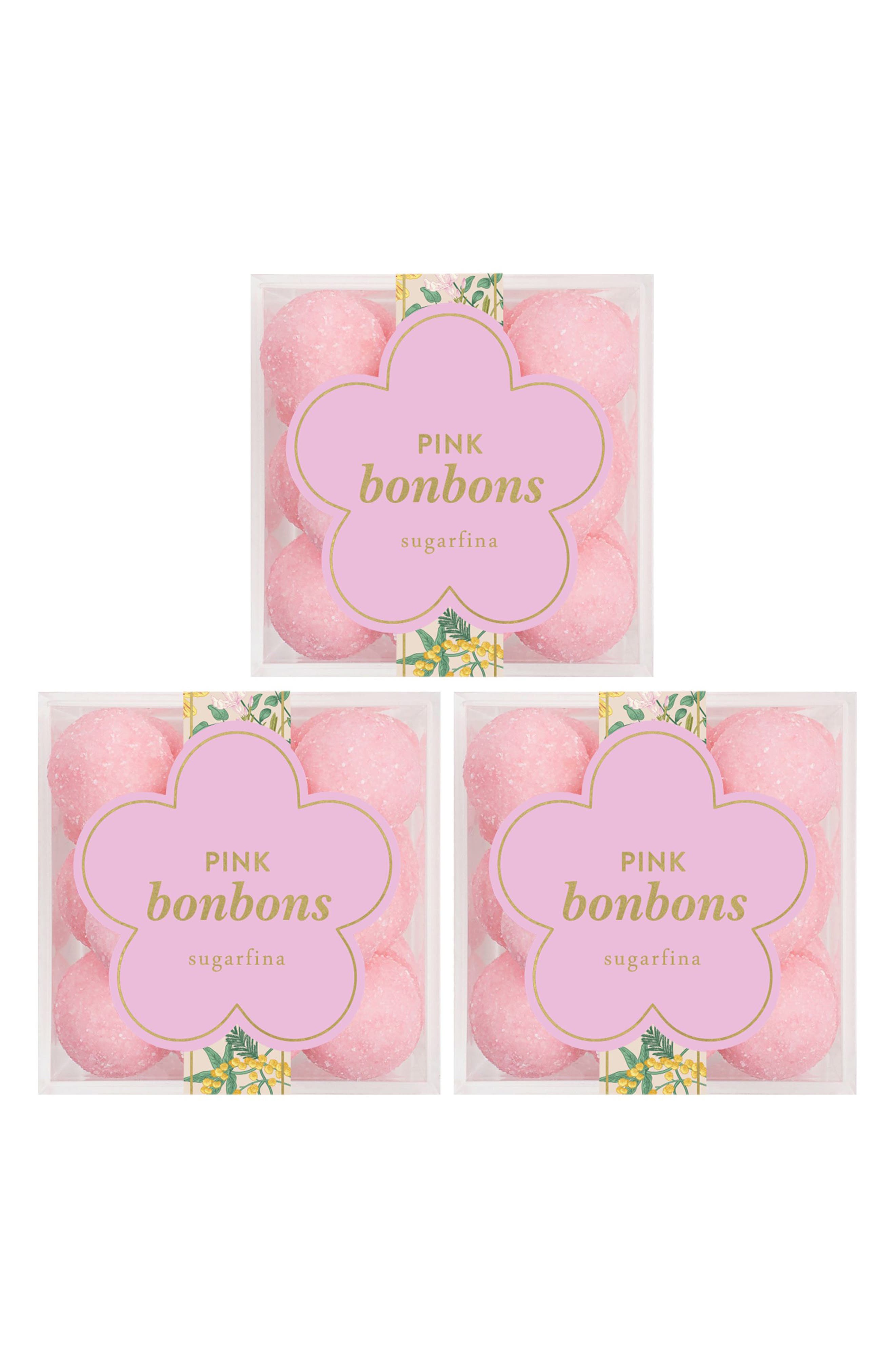 sugarfina Pink Bonbons Set of 3 Candy Cubes