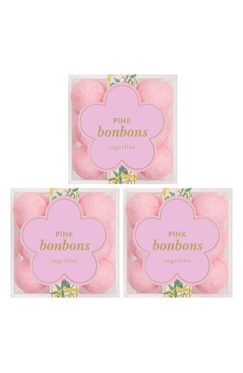 Pink Bonbons Set of 3 Candy Cubes