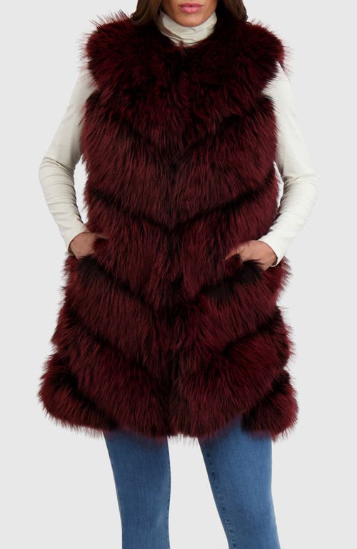 Lyla Grant Fur-free Fox (faux Fur) Vest In Red