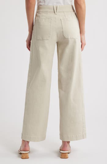 Emma Patch Pocket High Waist Wide Leg Jeans