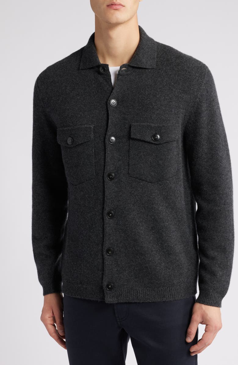 Canali Wool & Cashmere Overshirt, Alternate, color,