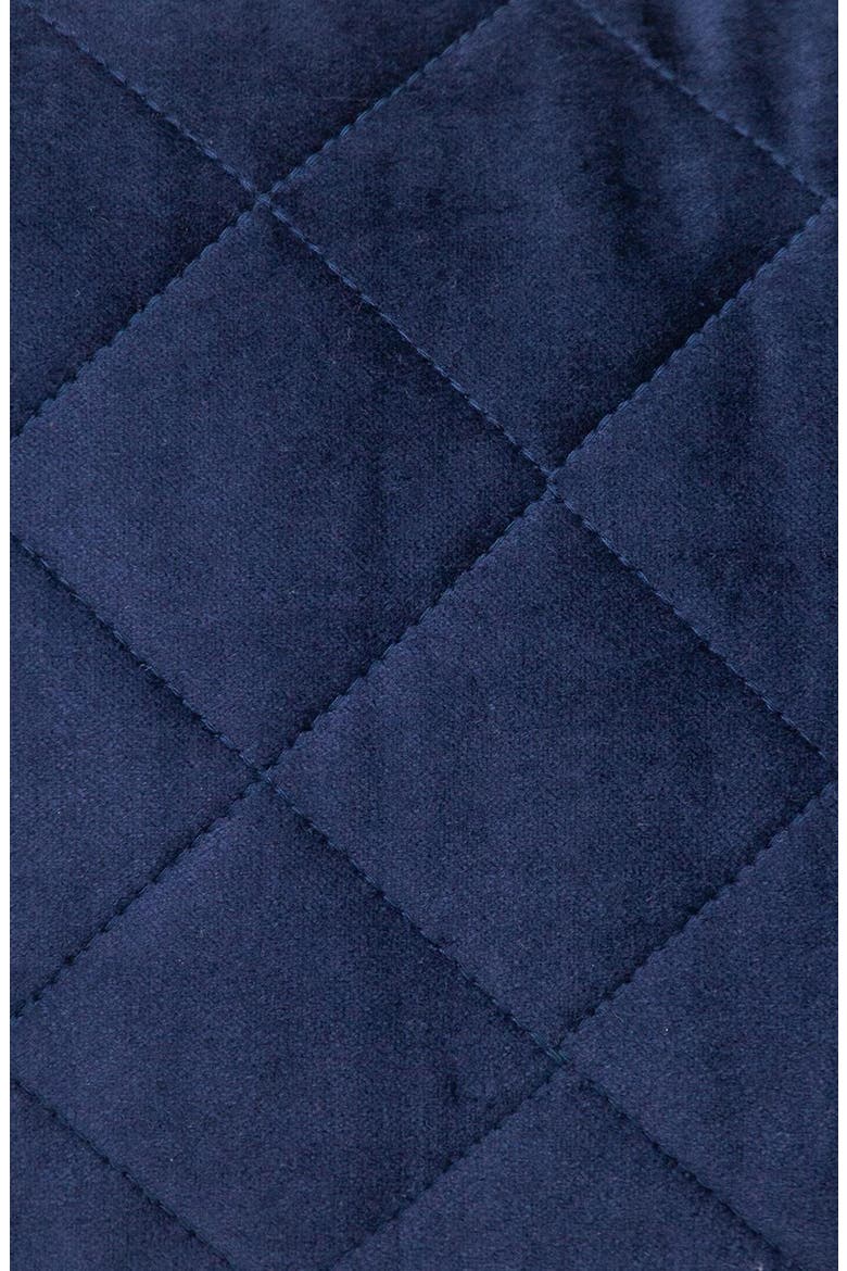 Milo Quilted Throw Pillow, Alternate, color, NAVY
