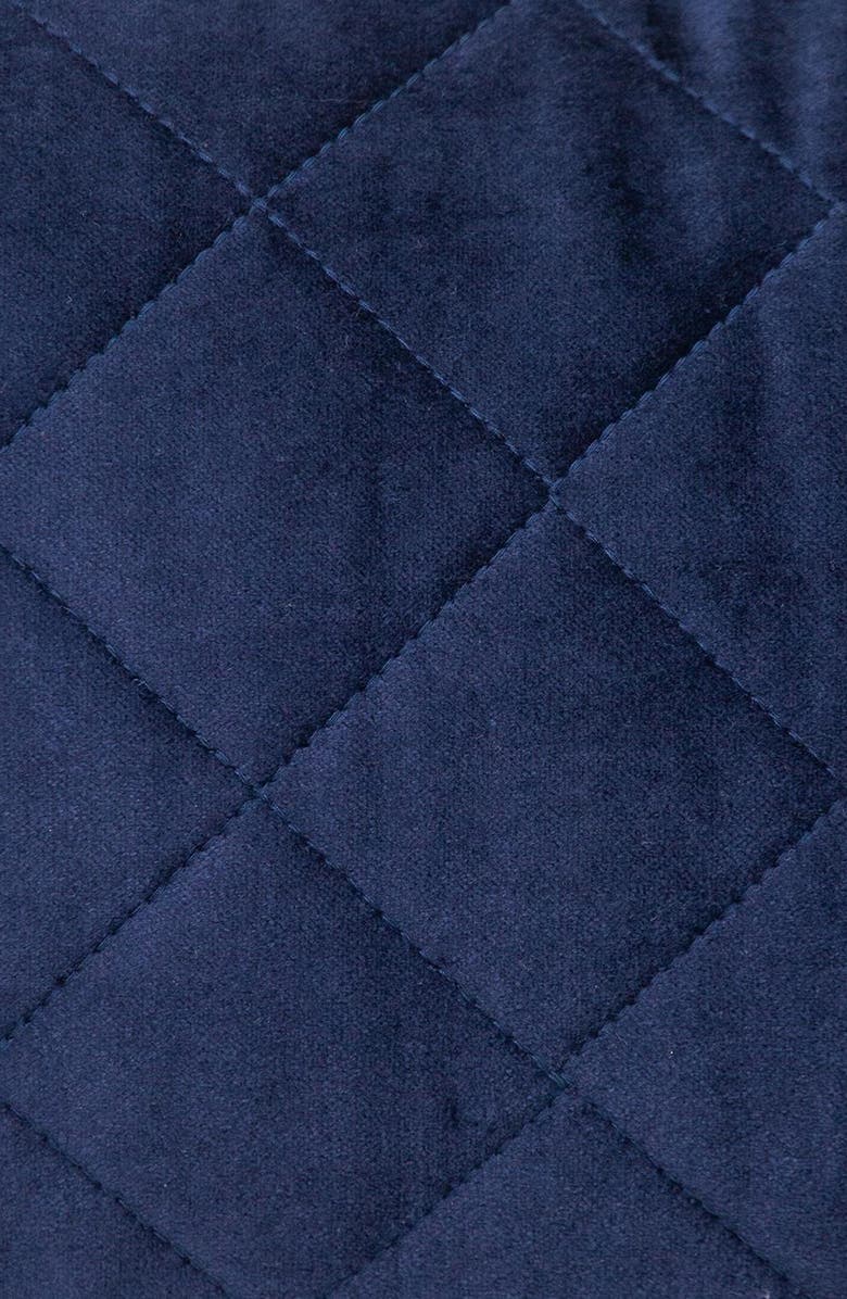 PARKLAND COLLECTION Milo Quilted Throw Pillow, Alternate, color, Navy