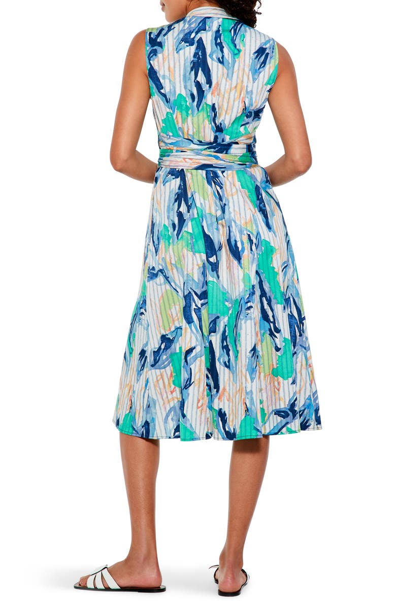 NIC+ZOE Scribble Vines Stretch Cotton Shirtdress, Alternate, color, 