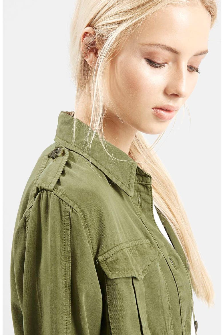 'Elsa' Four Pocket Field Jacket, Alternate, color, OLIVE