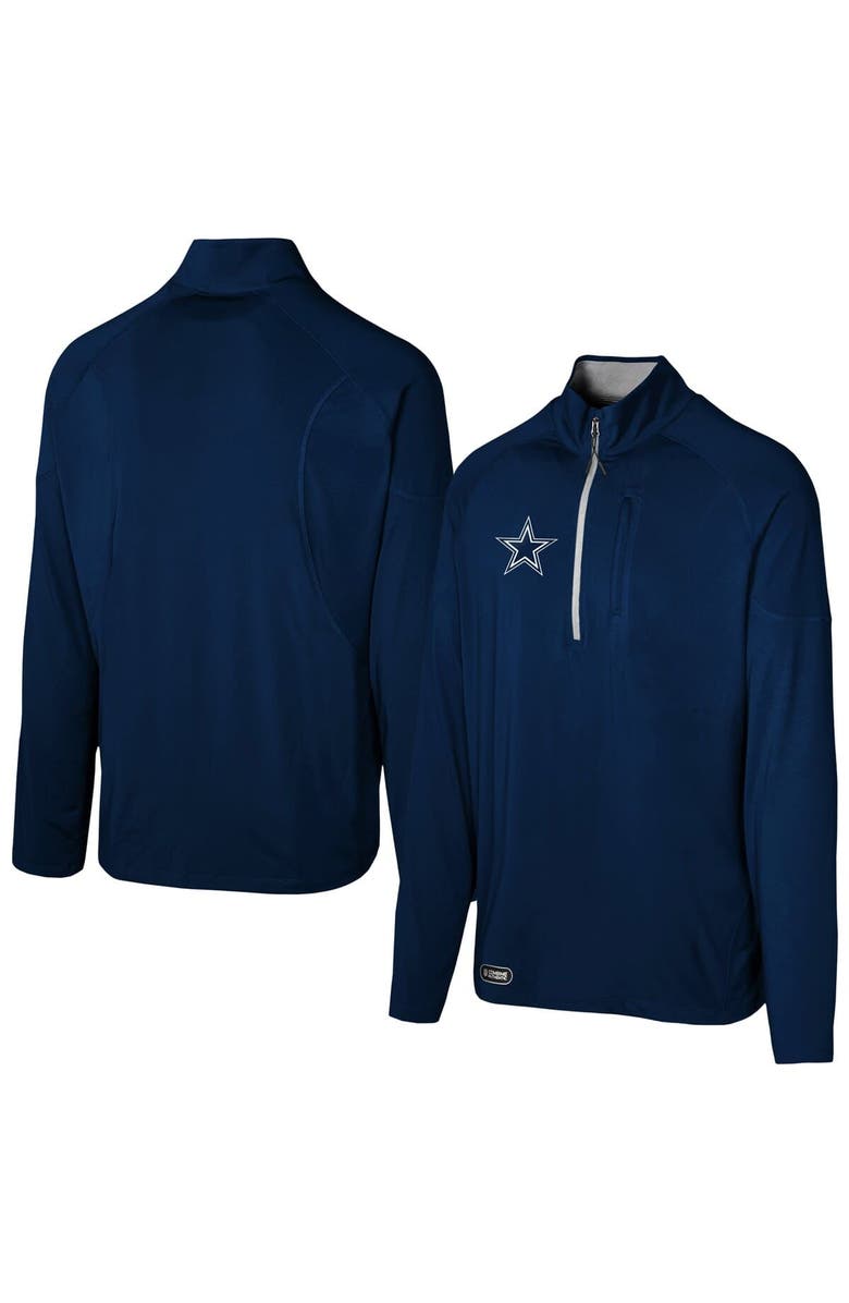 Outerstuff Men's Navy Dallas Cowboys Grind Iron Quarter-Zip Top, Main, color, Navy