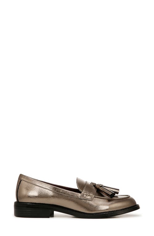 Franco Sarto Carolyn Low Womens Patent Slip On Loafers In Pewter