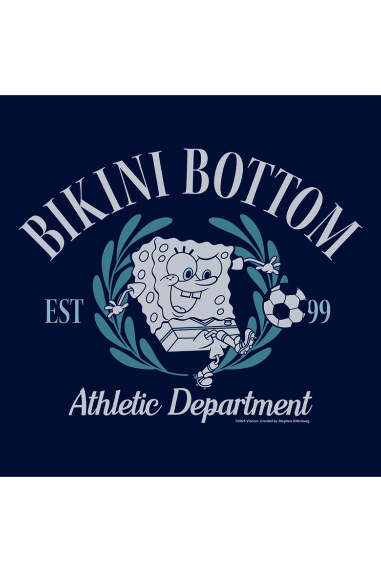 Boys SpongeBob SquarePants Bikini Bottom Athletic Department T Shirt, Alternate, color, Navy Blue