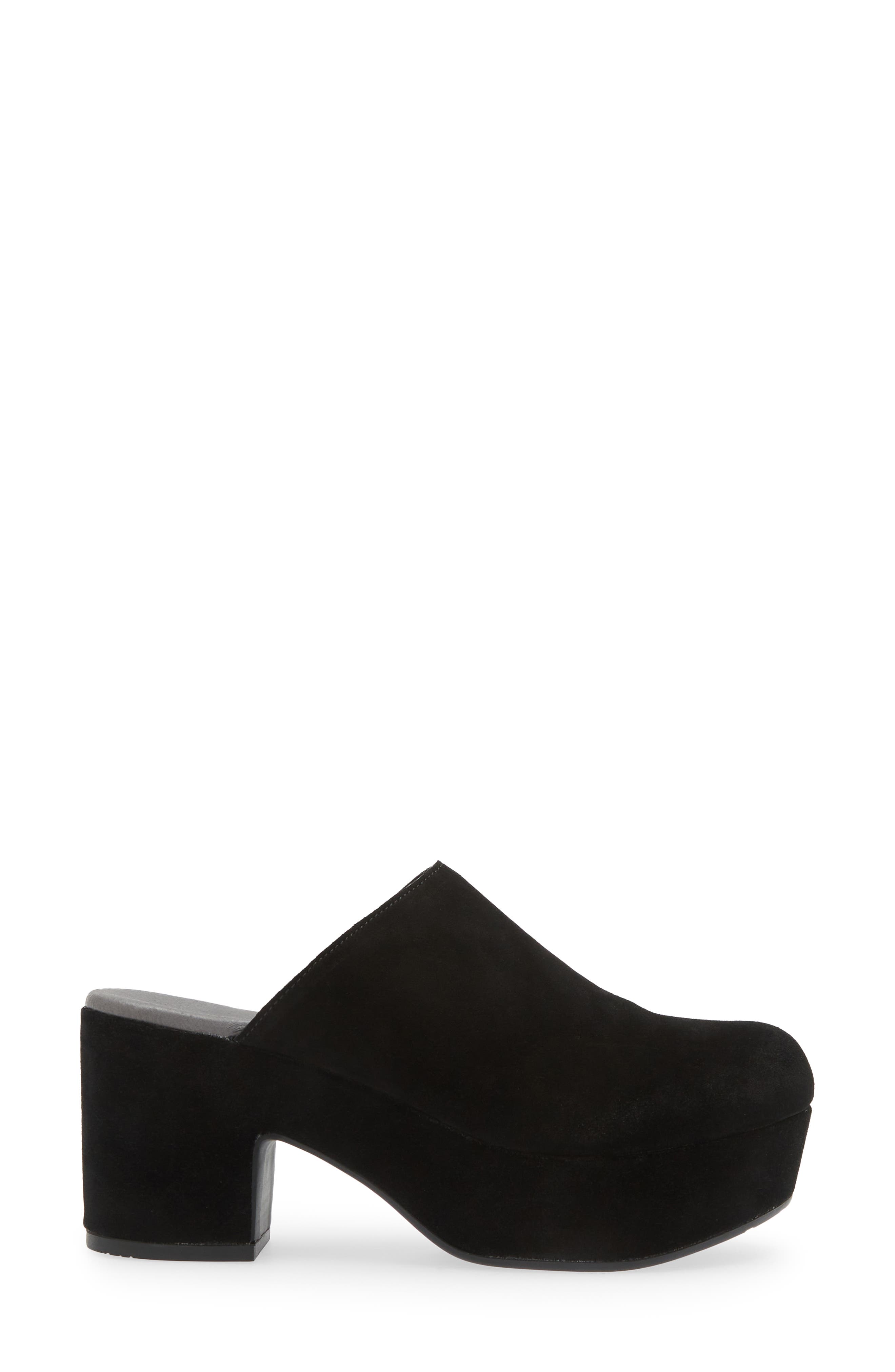 Chocolat Blu Ginette Platform Clog, Alternate, color, Black Suede