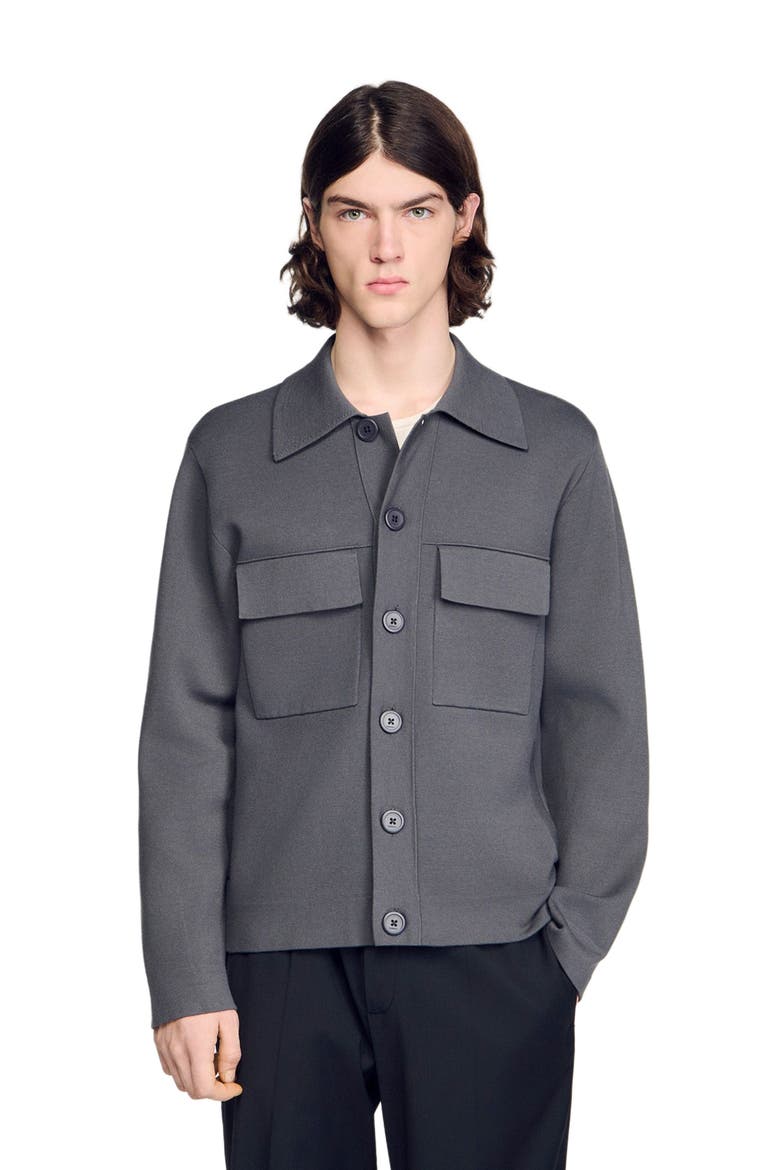 Milano knit jacket, Main, color, Dark grey