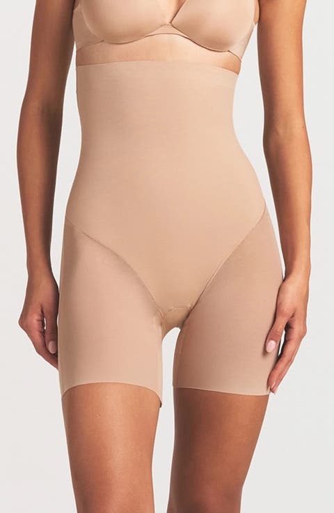 Powermesh Zoned High Waisted Shorts (Regular & Plus)