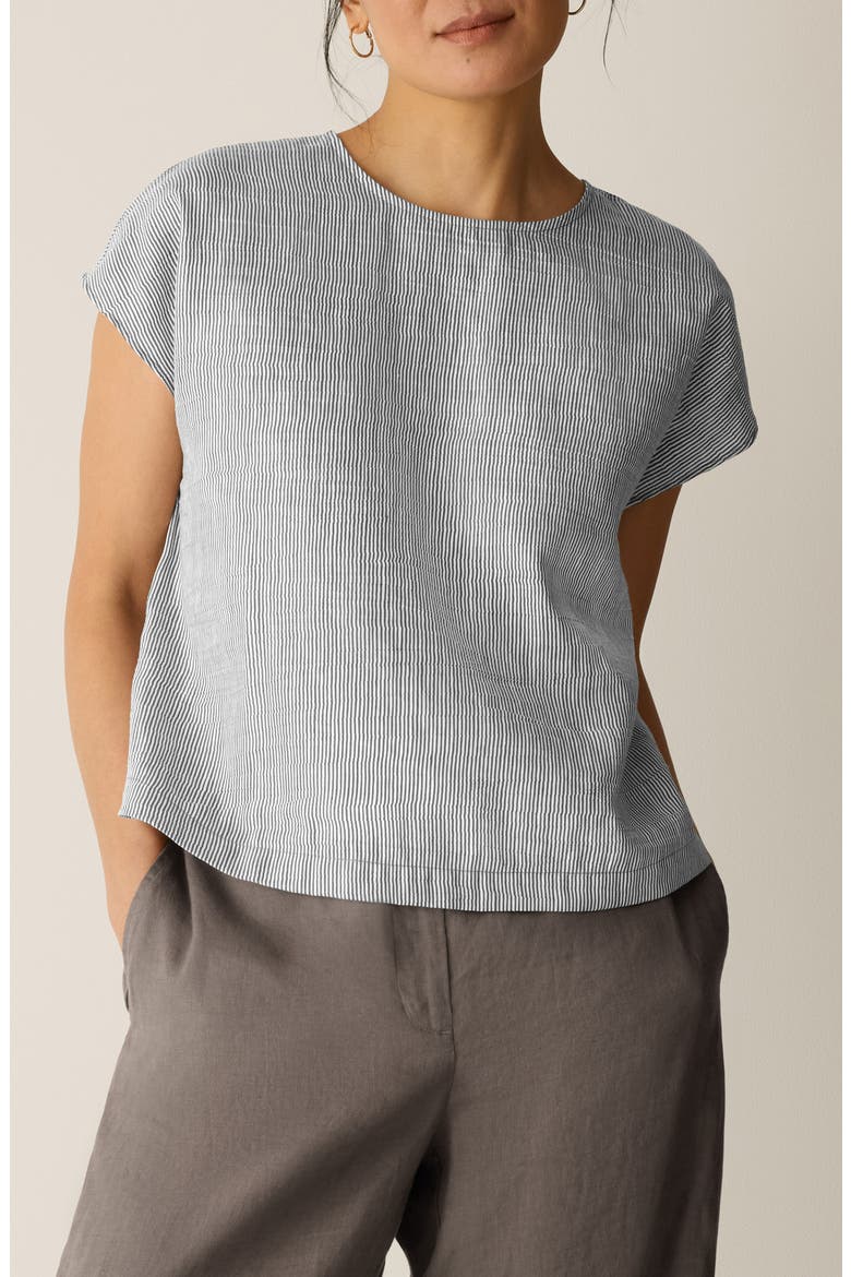 Linen Blend Square Top, Main, color, WREN