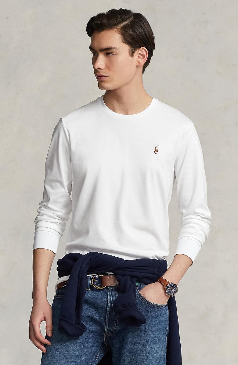 Polo Ralph Lauren Solid Long Sleeve T-Shirt, Alternate, color,