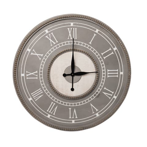 Gray Wood Everyday Wall Clock for Spring Decor Stylish Wall Clocks for Home and Office