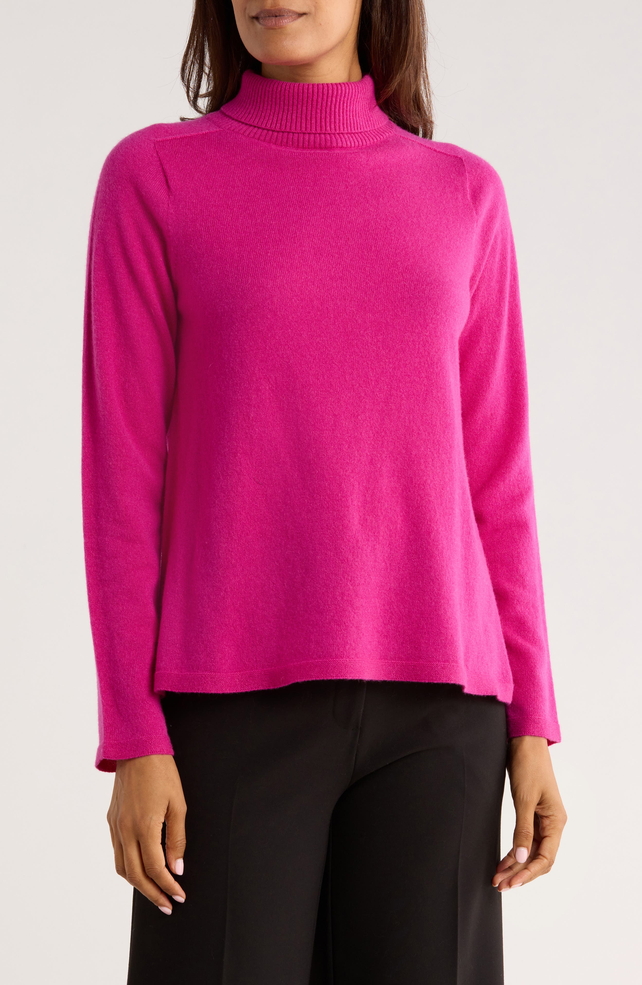 Eileen Fisher Boxy Cashmere Turtleneck Sweater