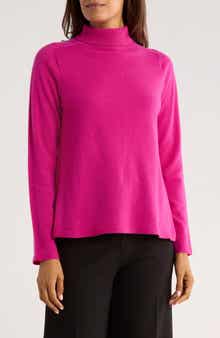 Eileen Fisher Boxy Cashmere Turtleneck Sweater
