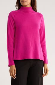 Eileen Fisher Boxy Cashmere Turtleneck Sweater