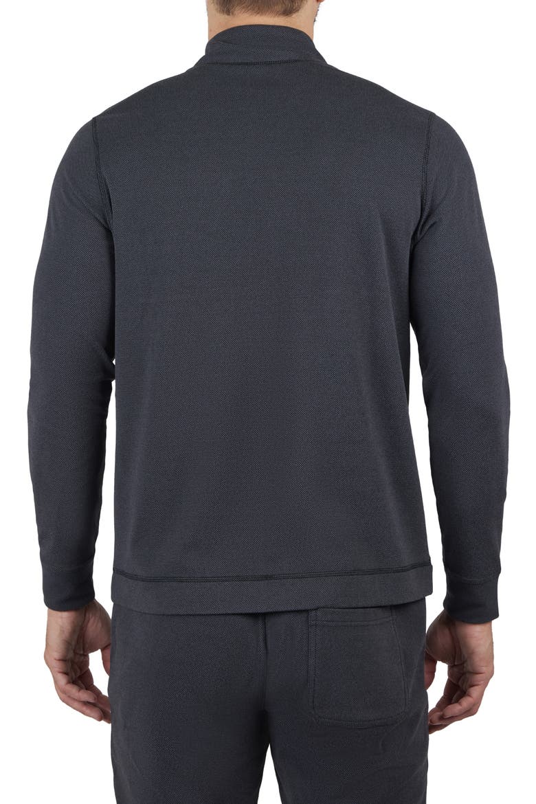 Silicon Tek Scuba Knit Half Zip Pullover, Alternate, color, BLACK