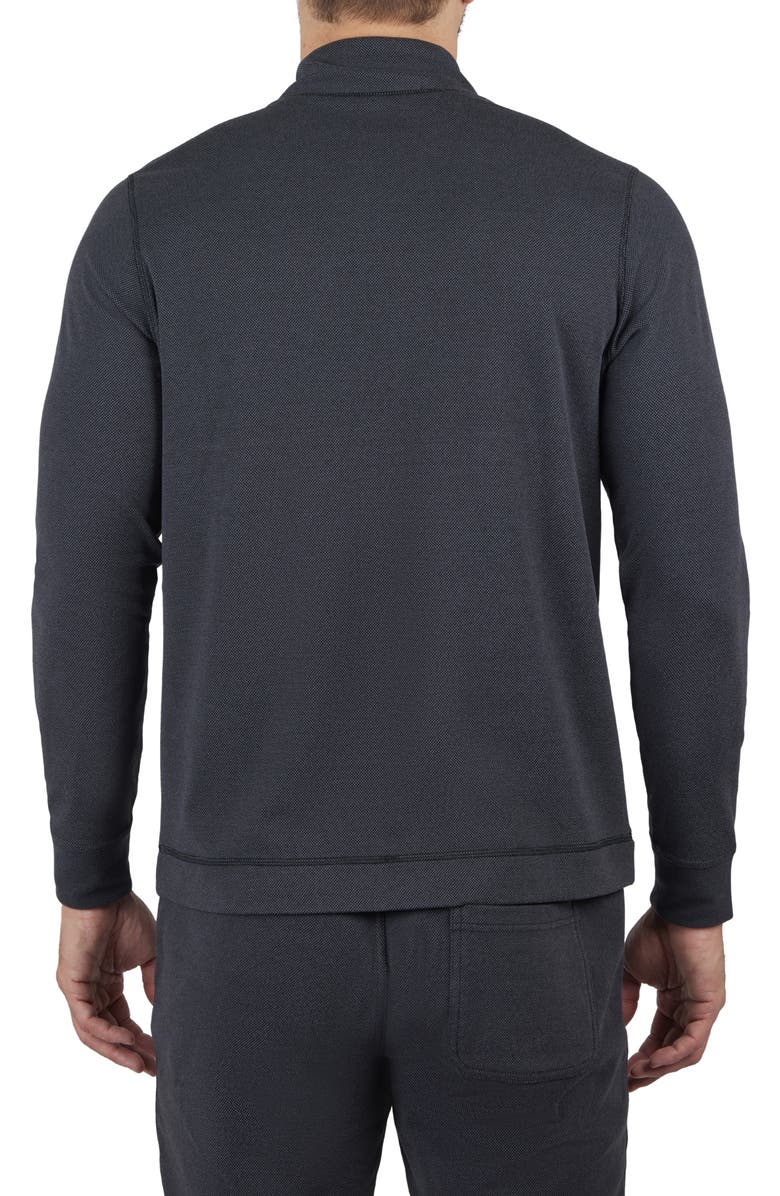 90 DEGREE BY REFLEX Silicon Tek Scuba Knit Half Zip Pullover, Alternate, color, Black