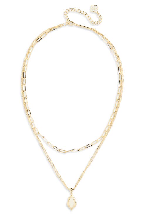Adriana Scallop Multistrand Necklace