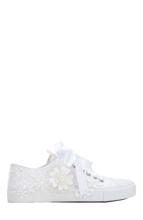Peyton Floral Lace Bridal Sneakers