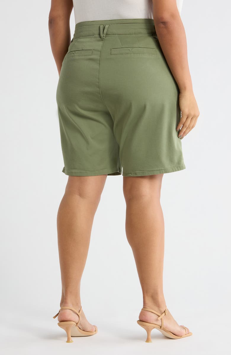 Wit & Wisdom Skyrise High Waist Bermuda Shorts, Alternate, color, Basil