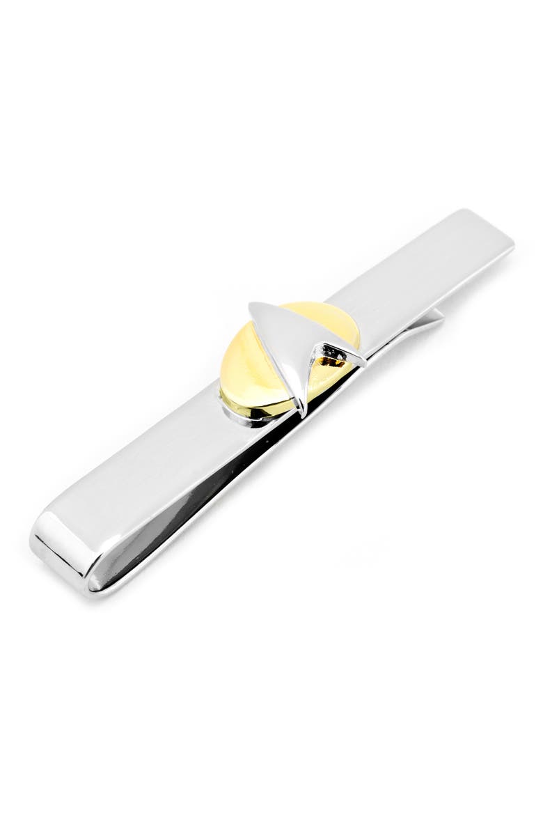 'Star Trek' Delta Shield Tie Bar, Main, color, SILVER