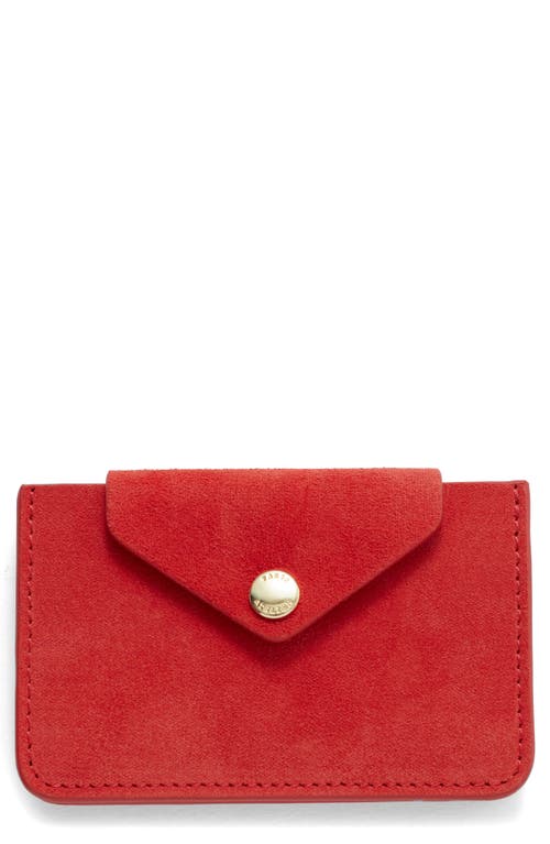 & Other Stories Leather Envelope Card Holder In Red