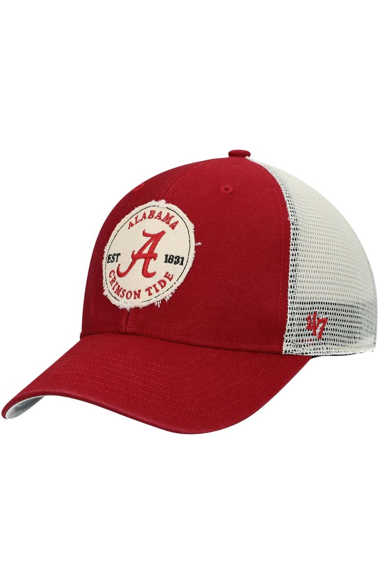 '47 Men's '47 Crimson Alabama Crimson Tide Howell MVP Trucker Snapback Hat, Main, color,