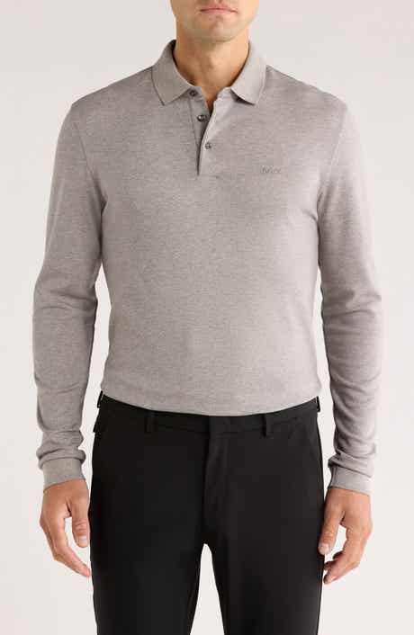 BOSS Pado Long Sleeve Cotton Polo