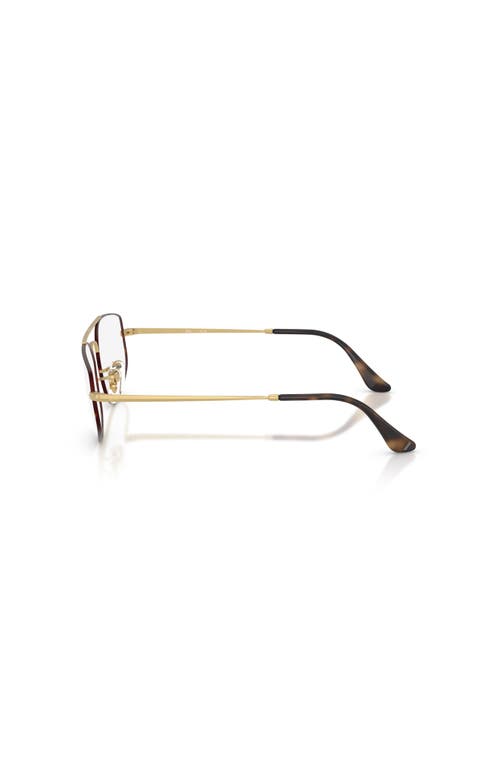 Ray Ban Ray-ban 56mm Irregular Optical Glasses In Gold