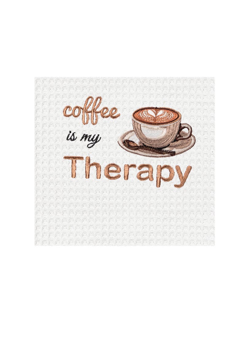 Coffee Is My Therapy Towel, Alternate, color, Orange