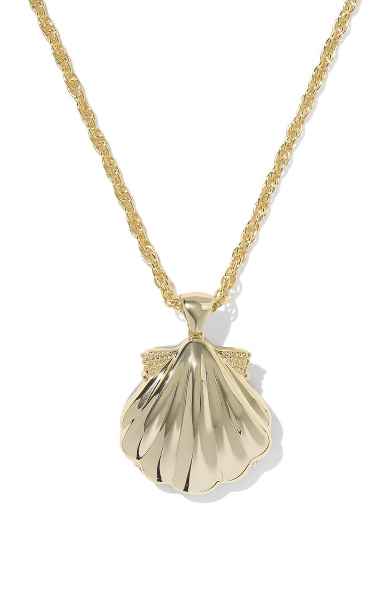 Lucia Short Shell Pendant Necklace, Alternate, color, GOLD IRIDESCENT ABALONE