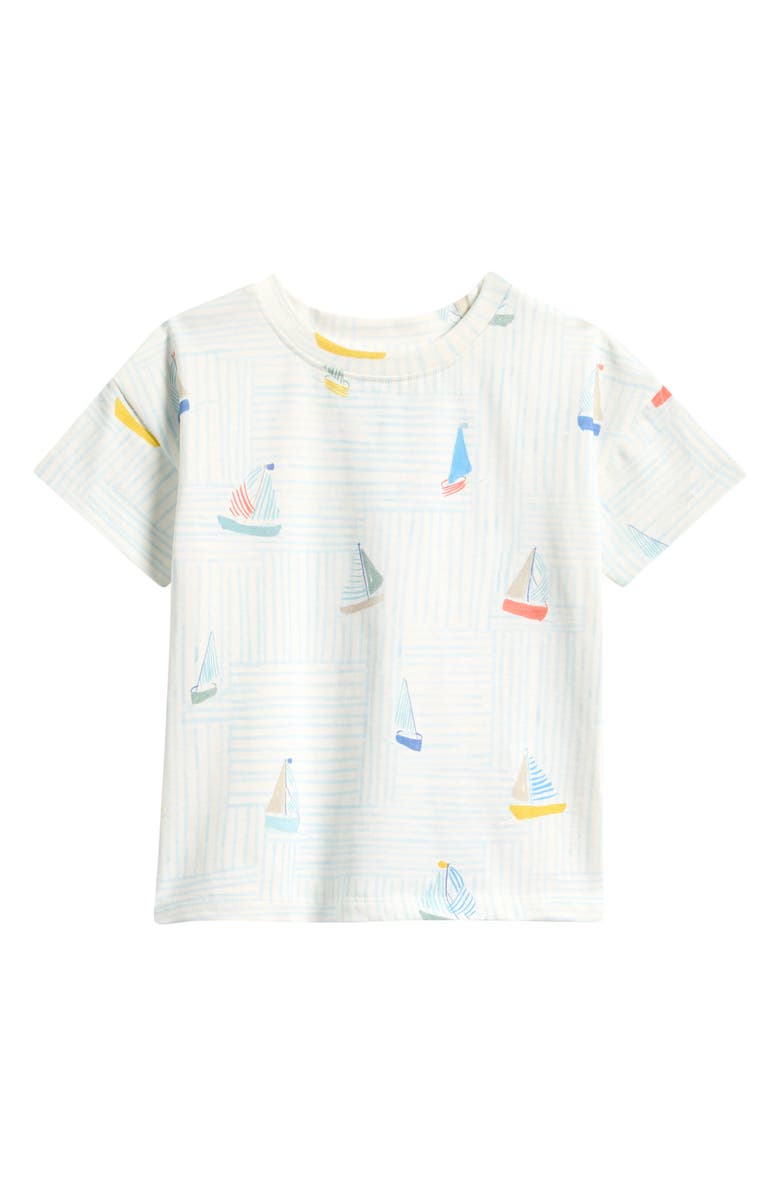 Pehr Kids' Drop Shoulder Organic Cotton T-Shirt, Main, color, Set Sail