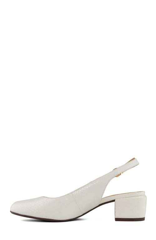 Marc Joseph New York Broad St Slingback Leather Pump In White