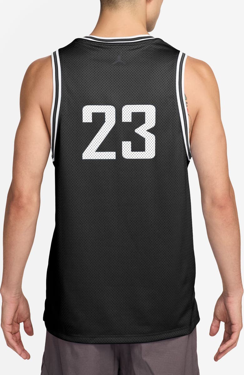 Jordan Air Mesh Jersey Tank, Alternate, color, Black/ Iron Grey