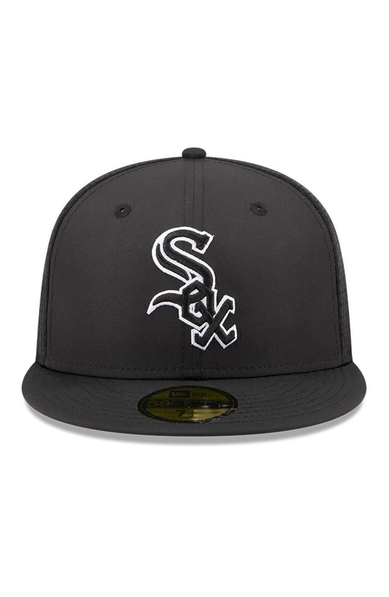 New Era Men's New Era Black Chicago White Sox 2026 Batting Practice 59FIFTY Fitted Hat, Alternate, color, Black