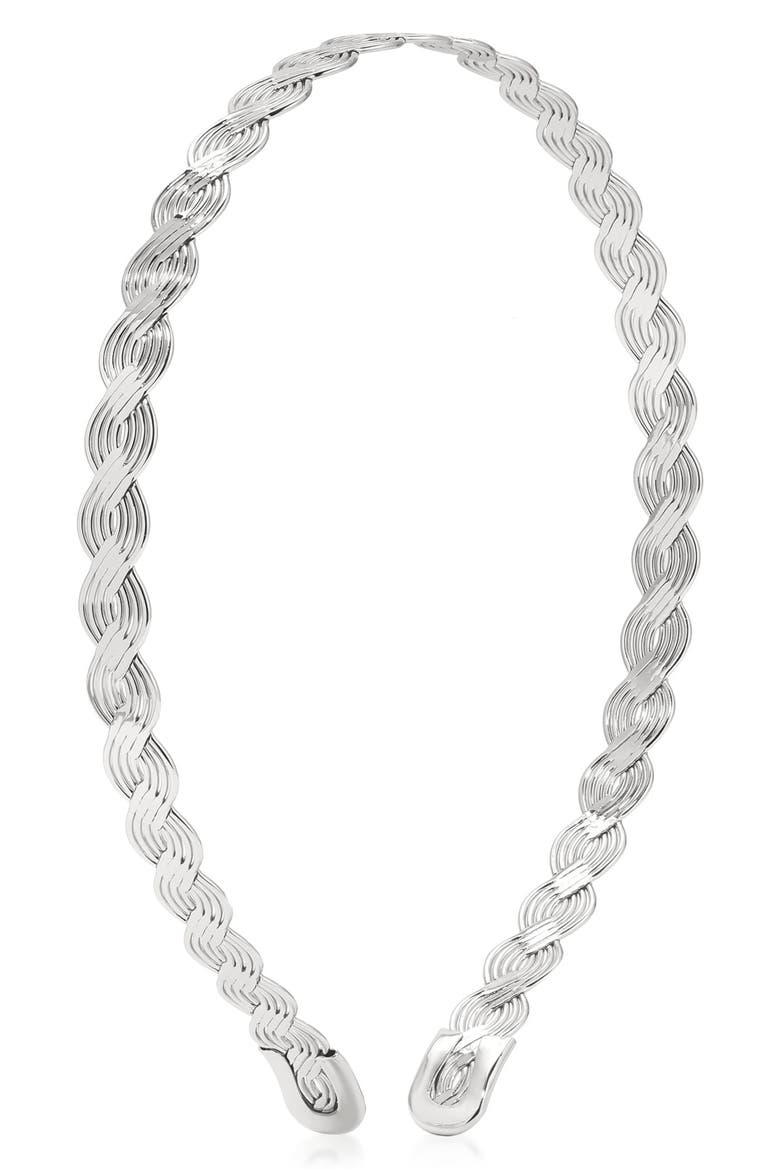 Regal Twist Headband, Main, color, SILVER