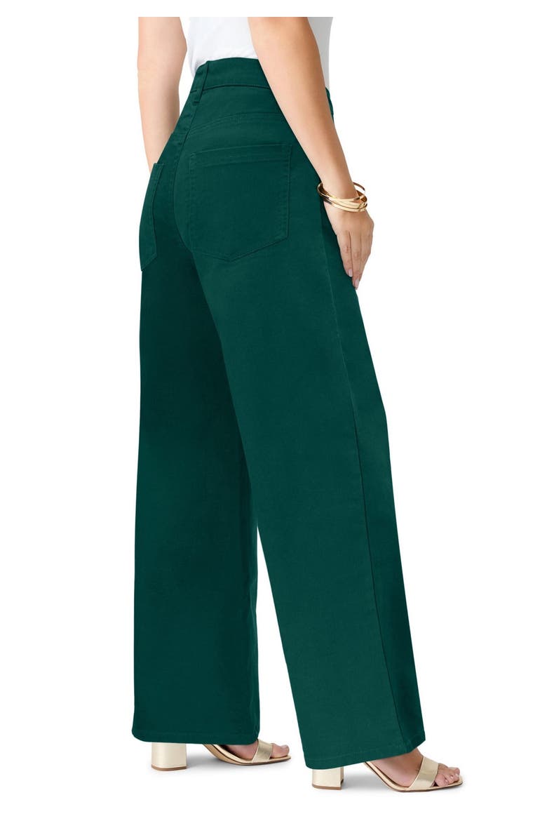 Plus Size 24/7 Stretch Wide Leg Jean, Alternate, color, EMERALD GREEN