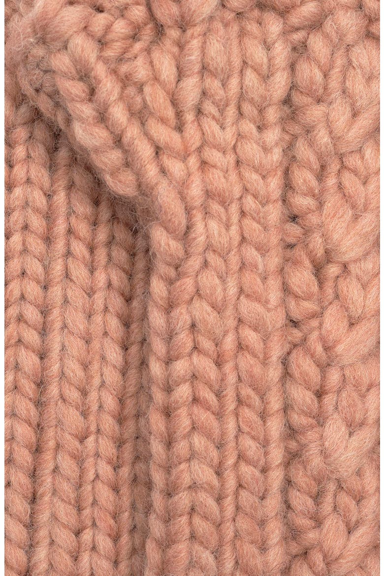 Handknit Cable Knit Hand Warmers, Alternate, color, CUBAN SAND